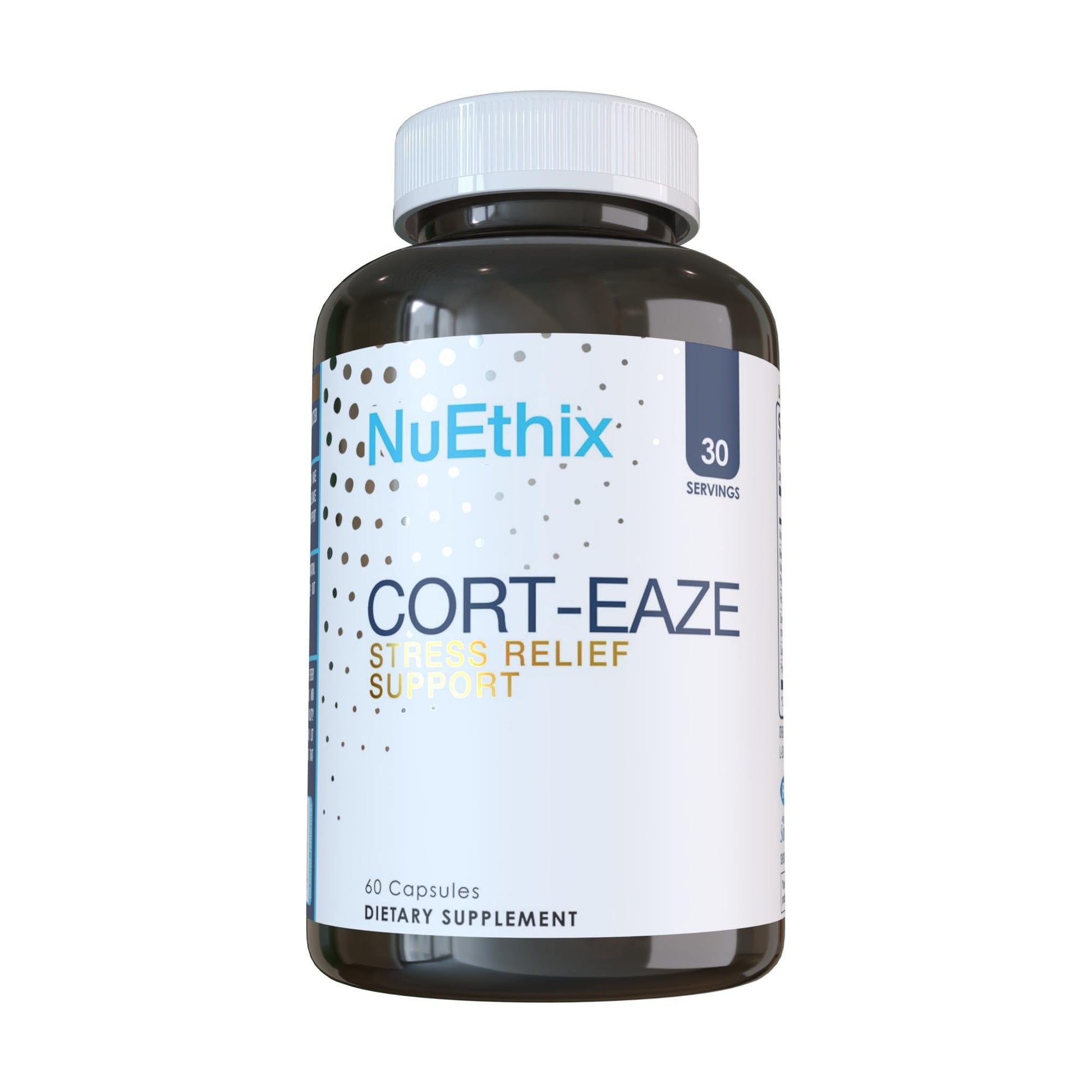 NuEthix Formulations Cort-Eaze - Cortisol Supplement - Health Support Supplement with Ashwagandha, L-Theanine & Rhodiola Rosea - Relaxation and Deep Sleep, 60 Capsules, 30 Servings - Maple Wellness Supplements