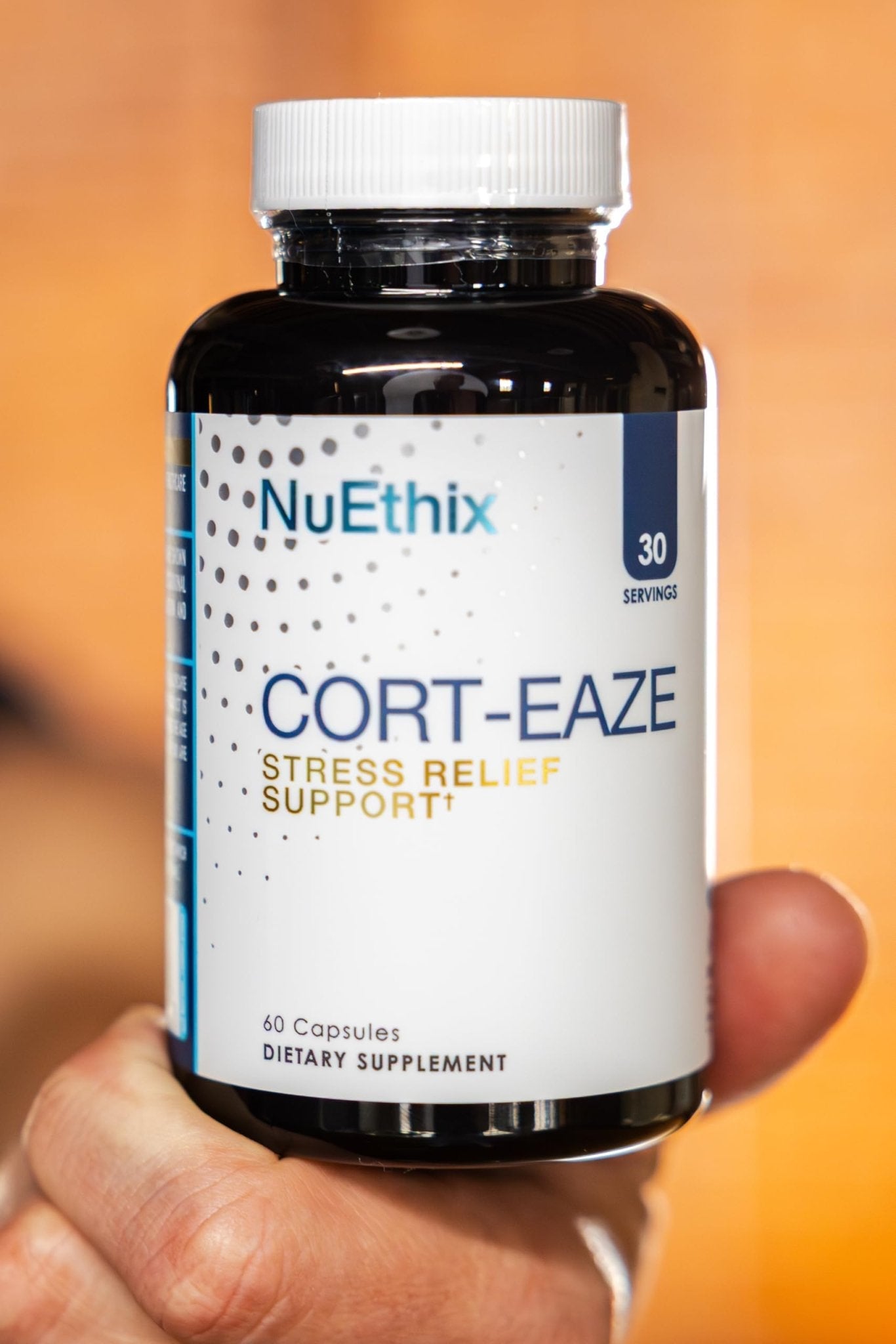 NuEthix Formulations Cort-Eaze - Cortisol Supplement - Health Support Supplement with Ashwagandha, L-Theanine & Rhodiola Rosea - Relaxation and Deep Sleep, 60 Capsules, 30 Servings - Maple Wellness Supplements