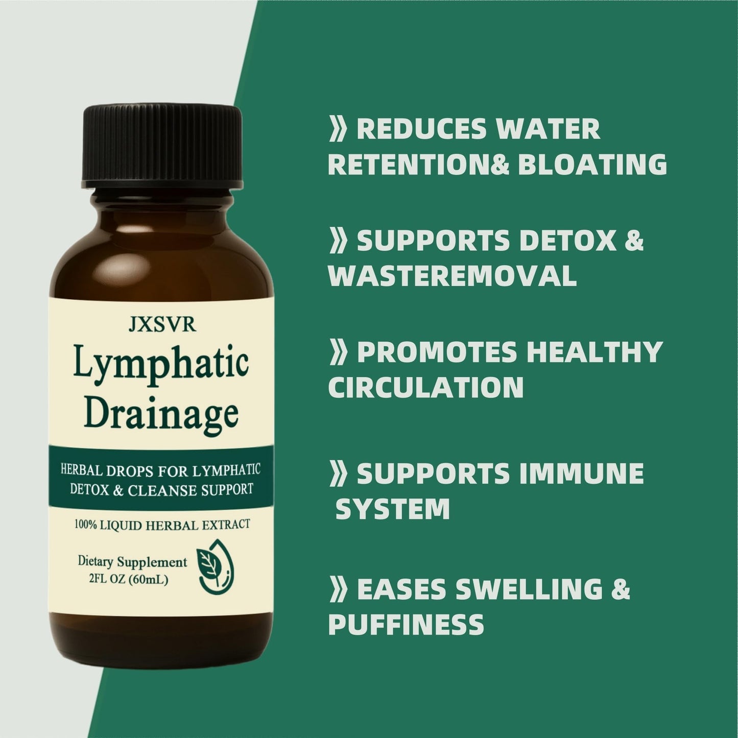 Nuflos Lymphatic Drainage Drops, Lymphatic Drainage Massager& Supplements, 2 Fl. Oz-Herbal Blend-Lymph System Support, Lymphatic Drainage, Immune System & Detox - Maple Wellness Supplements
