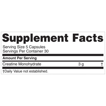Nugenix Essentials Premium Creatine Monohydrate Pills Supplement, 3000mg, 150 Capsules - Maple Wellness Supplements