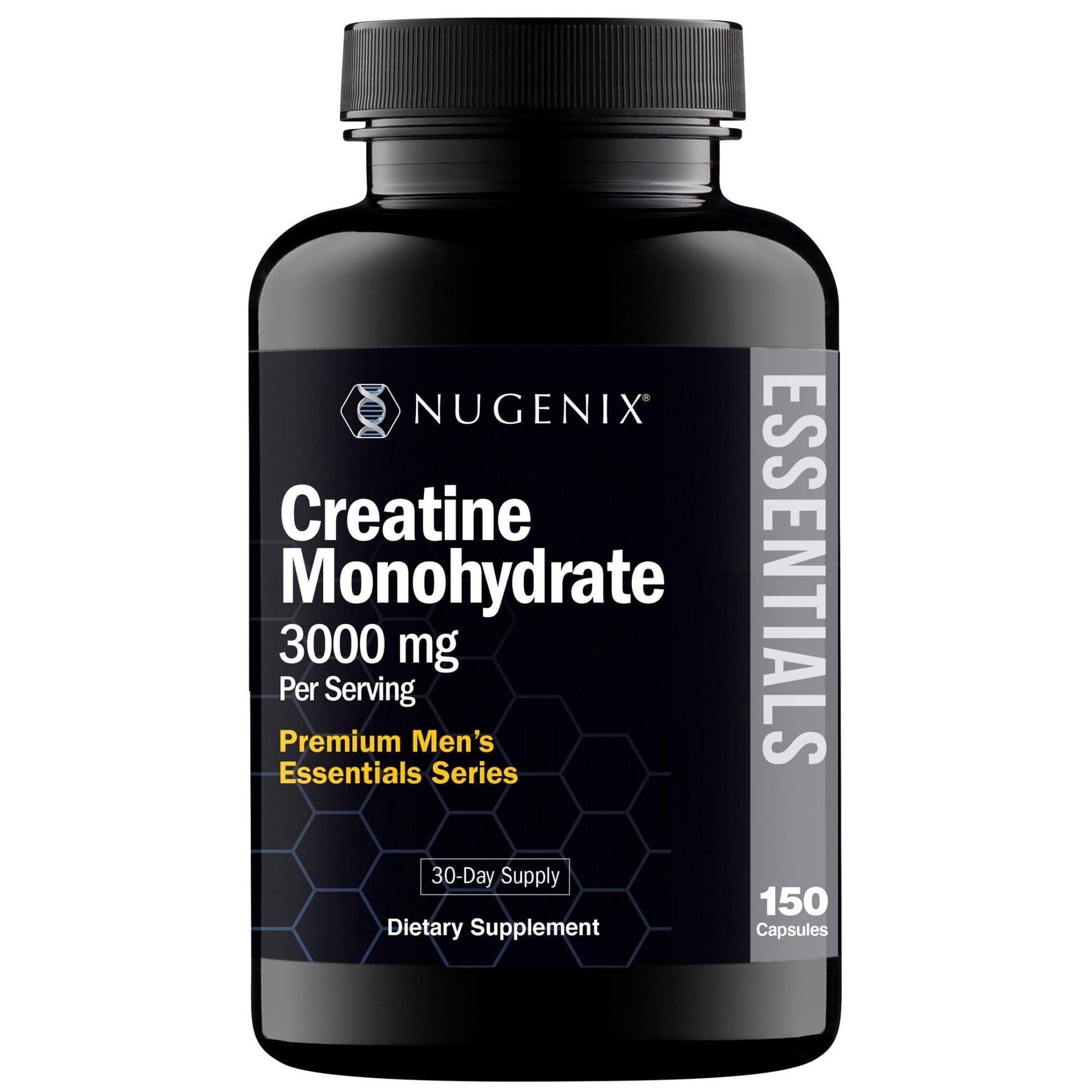Nugenix Essentials Premium Creatine Monohydrate Pills Supplement, 3000mg, 150 Capsules - Maple Wellness Supplements