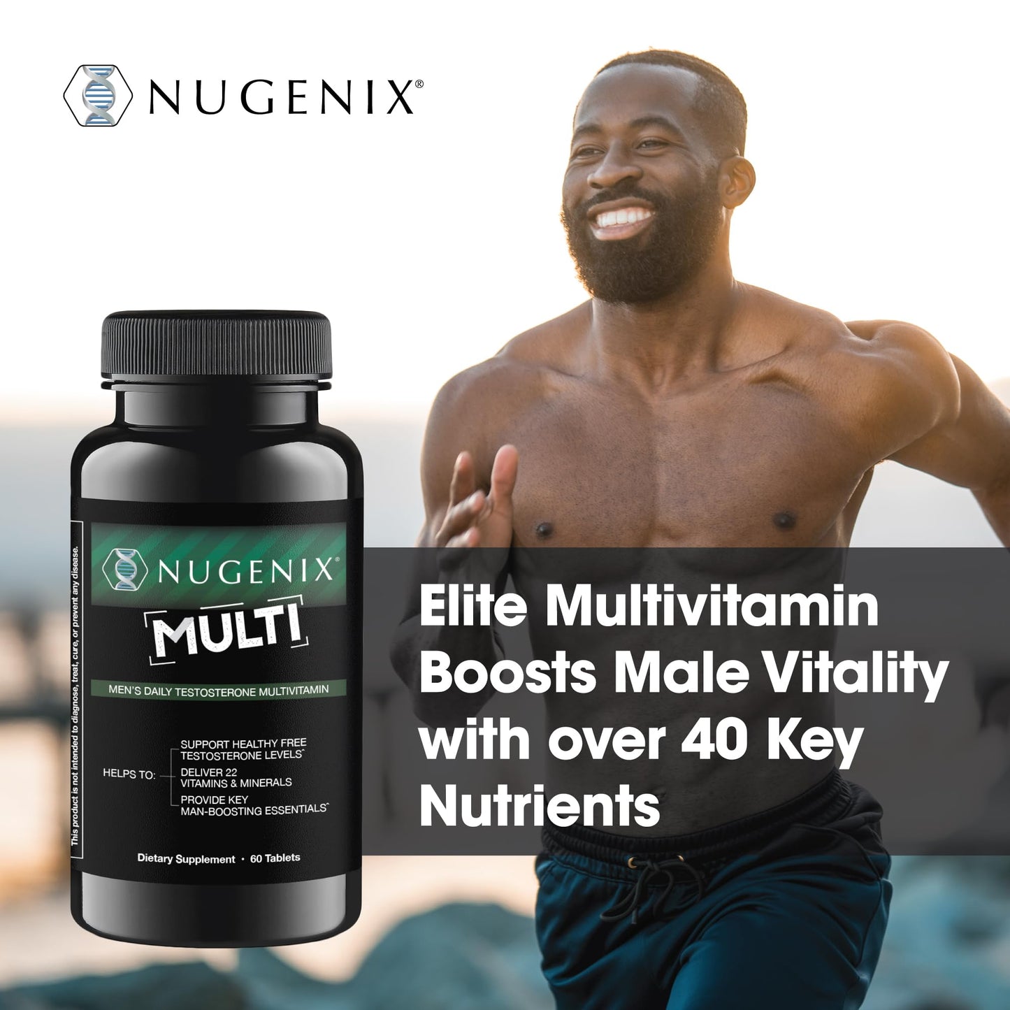 Nugenix Multivitamin for Men, Multivitamin and Support - 19 Vitamins and Minerals, Supports Free , Balance Cortisol, Promotes Nitric Oxide Production - Maple Wellness Supplements
