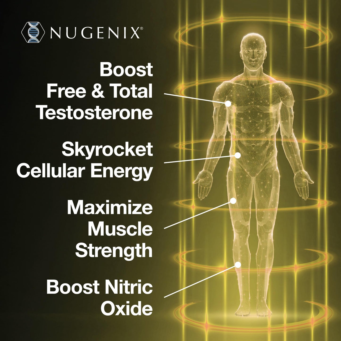 Nugenix Total-T2 - Nitric Oxide Booster for Men, Tesnor, S7, ElevATP, Tongkat, Citrulline, Nitric Oxide and Testosterone Supplement for Men (90 Count) - Maple Wellness Supplements