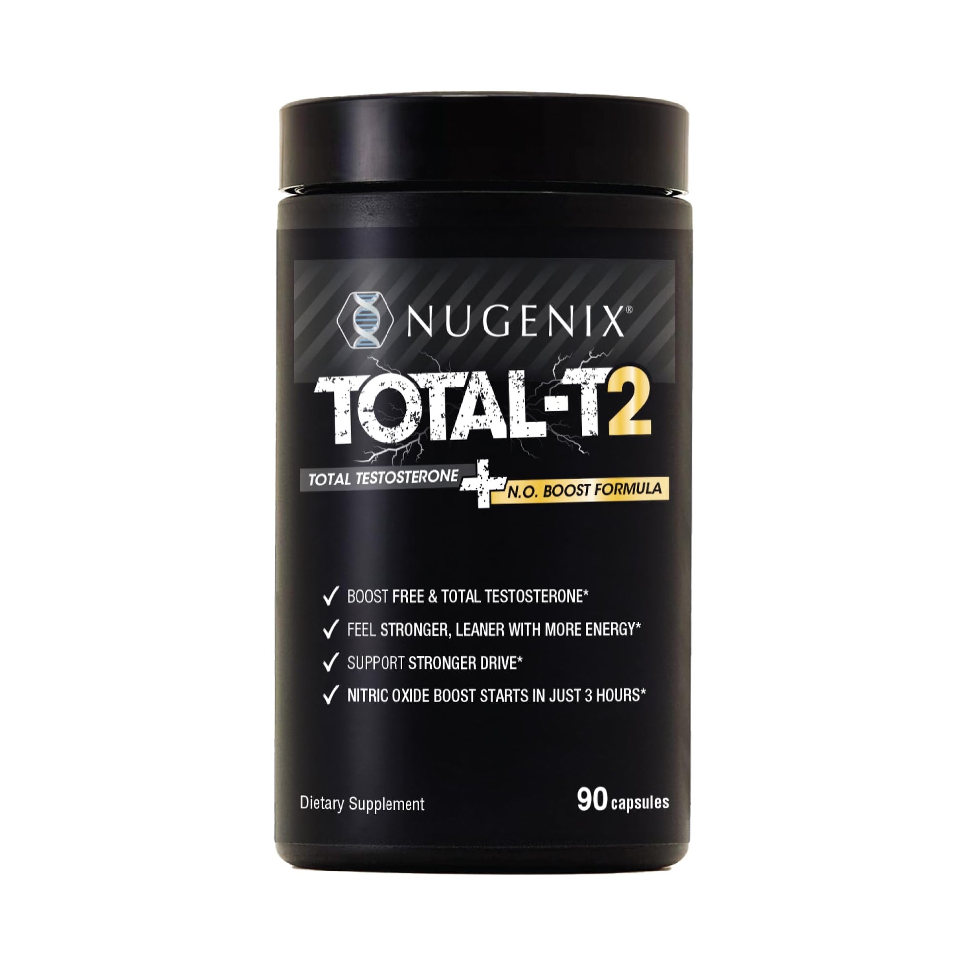 Nugenix Total-T2 - Nitric Oxide Booster for Men, Tesnor, S7, ElevATP, Tongkat, Citrulline, Nitric Oxide and Testosterone Supplement for Men (90 Count) - Maple Wellness Supplements