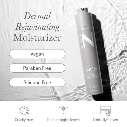 NULASTIN Dermal Rejuvenating Face Moisturizer for Women with Elastin, Peptides & Ceramides - Firming, Anti Aging Barrier Repair Cream for Dry, Mature Skin - Vegan, Silicone Free, 1.7 Fl Oz - Maple Wellness Supplements