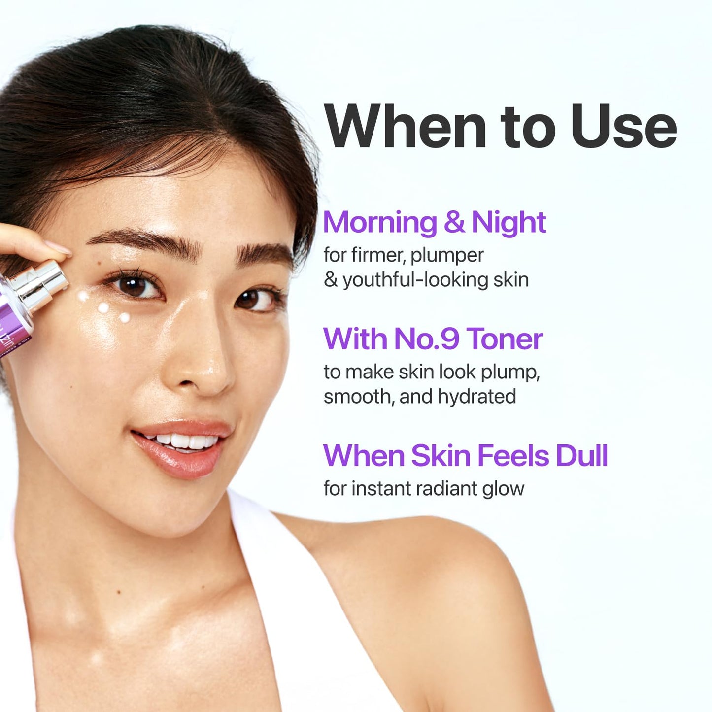numbuzin No.9 NAD+ Peptide Lifting Serum for Face and Body, Firming & Wrinkles, 50 Peptide Essence for Sagging Skin, Fine Lines & Elasticity - Maple Wellness Supplements