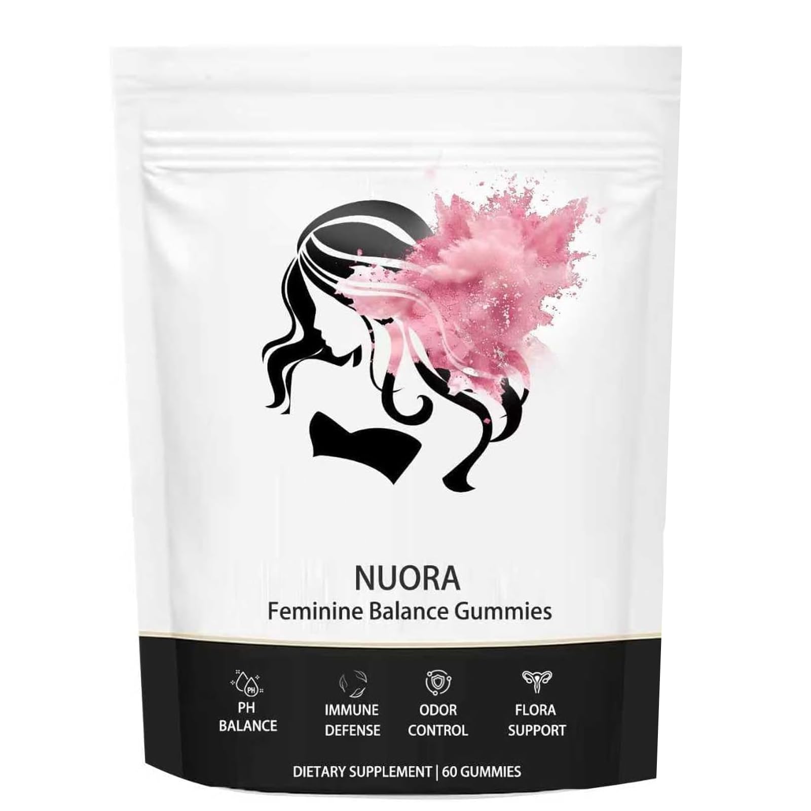 nuora Feminine Balance Gummies, Vegan Hawaiian Pineapple, pH Balance, Healthy Odor, Flora and Immune Support, - Maple Wellness Supplements