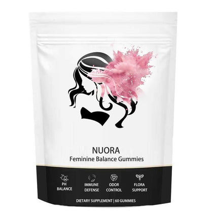 nuora Feminine Balance Gummies, Vegan Hawaiian Pineapple, pH Balance, Healthy Odor, Flora and Immune Support, - Maple Wellness Supplements