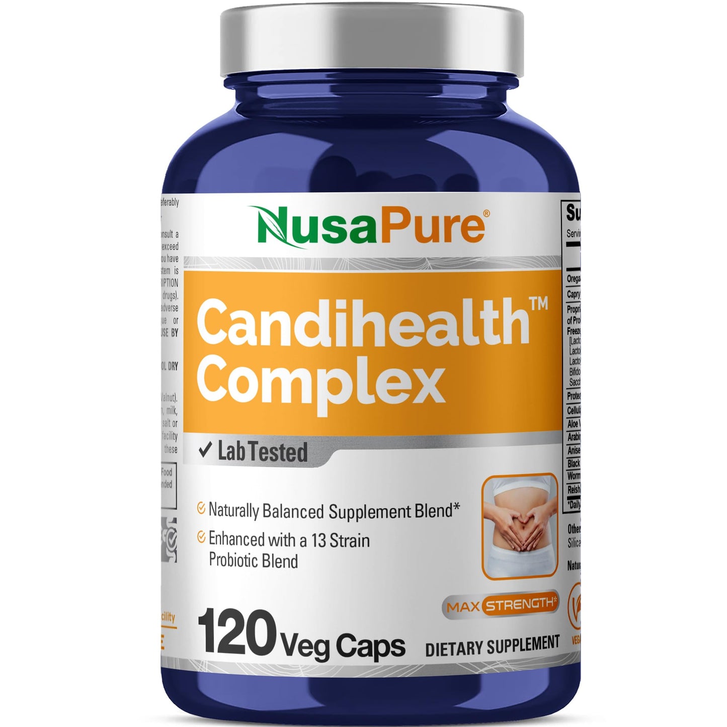 NusaPure CandiHealth Complex (Non-GMO, Vegan) 120 Veggie Capsules - Maple Wellness Supplements