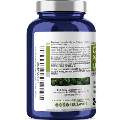 NusaPure Chromium Picolinate 1000mcg 240 Veggie Capsules (Non-GMO, Vegan) - Maple Wellness Supplements
