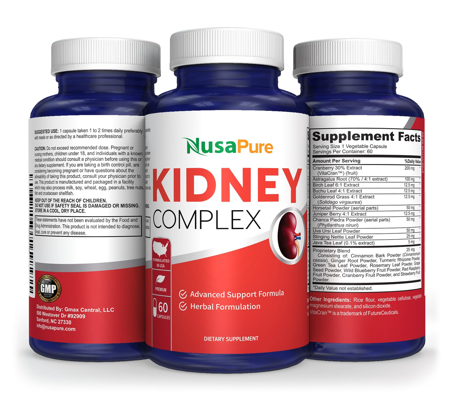 NusaPure Kidney Complex (Vegetarian) 60 caps - Maple Wellness Supplements
