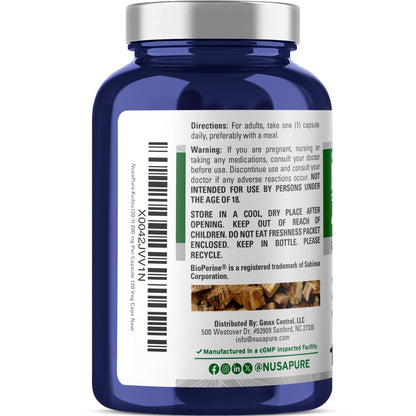 NusaPure Kudzu Root 20:1 Extract, 200 mg Equivalent to 4,000mg - 120 Veggie Capsules (Non-GMO, Vegan, Bioperine) - Maple Wellness Supplements