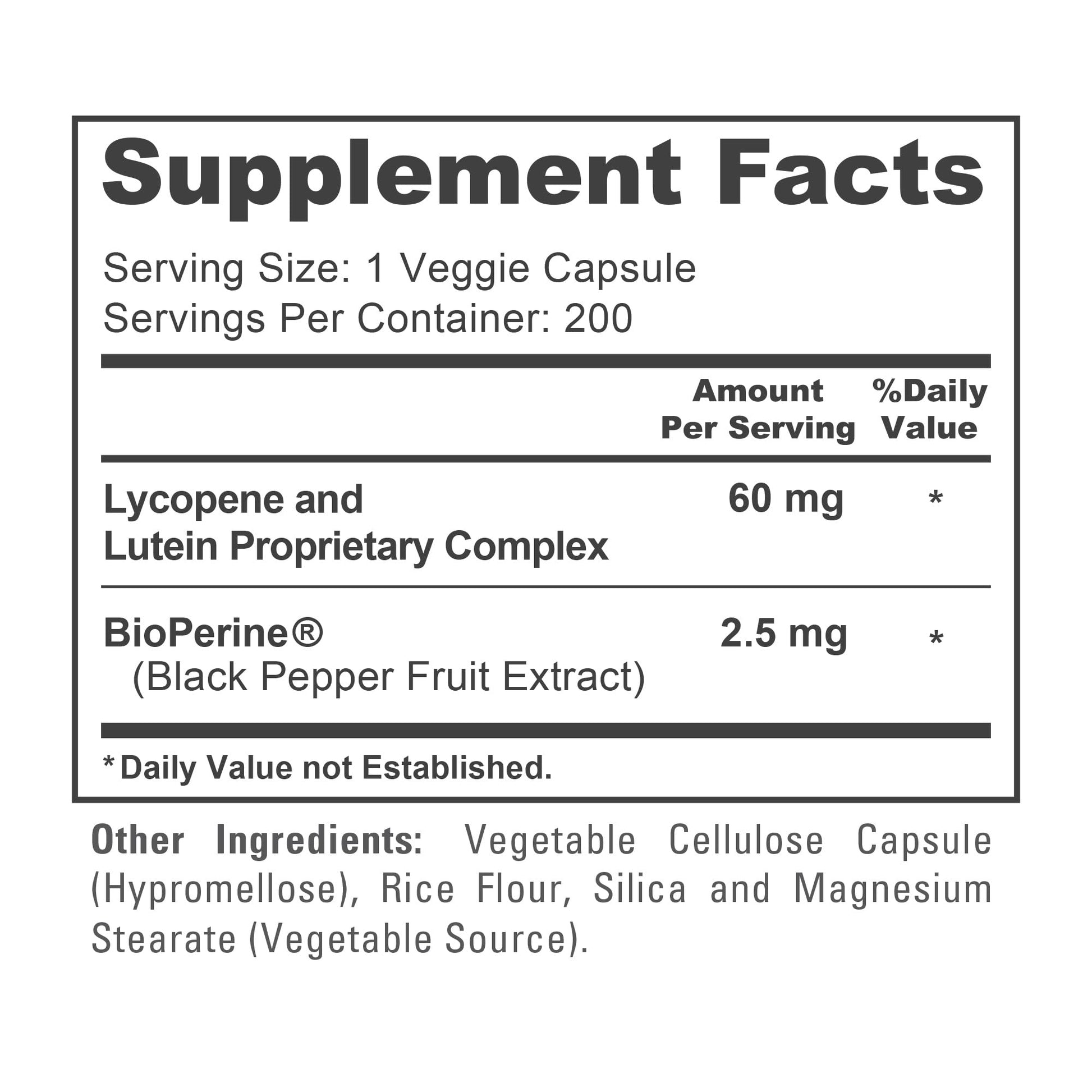 NusaPure Lycopene & Lutein Complex 60mg per Caps, 200 Veggie Capsules (Non-GMO, Vegan) - Maple Wellness Supplements