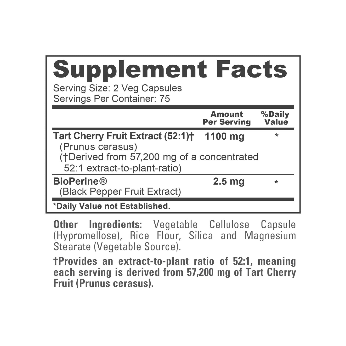 NusaPure Tart Cherry 57,200mg per Caps, 150 Count, Vegan, Non-GMO, Gluten Free - Maple Wellness Supplements