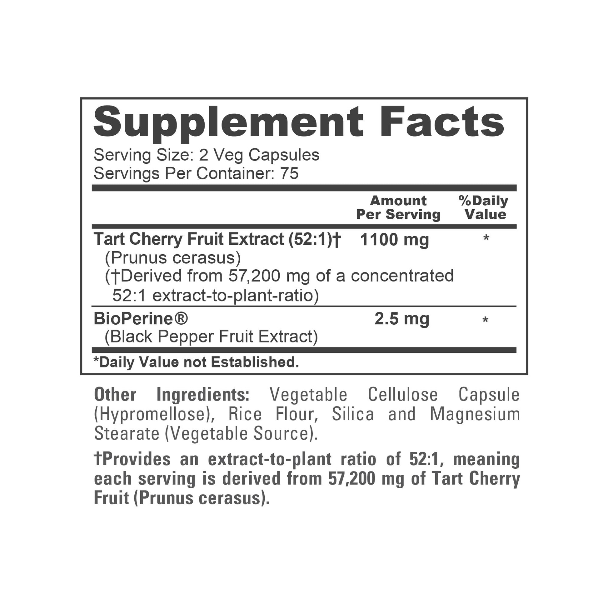 NusaPure Tart Cherry 57,200mg per Caps, 150 Count, Vegan, Non-GMO, Gluten Free - Maple Wellness Supplements