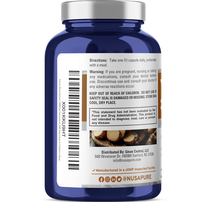 NusaPure Yacon Root Extract 2000mg 200 Vegetarian Capsules (Extract 4:1, Non-GMO, Vegan) - Maple Wellness Supplements