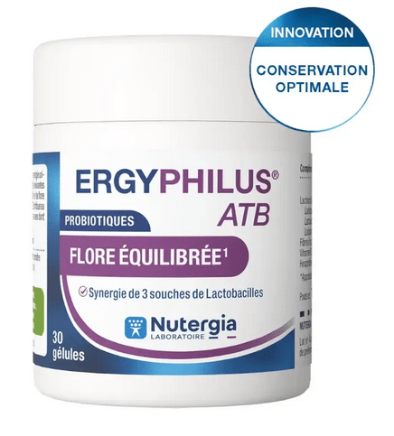 NUTERGIA - Ergyphilus ATB: Probiotic Supplement for Antibiotic Support 30 Capsules - Maple Wellness Supplements