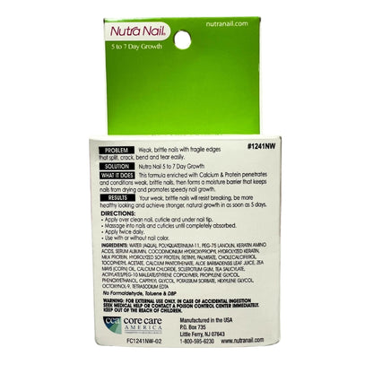 Nutra Nail 5 to 7 Day Growth Treatment - Fast Keratin Nail Hardener & Nail Strengthener for Thin Nails, Brittle & Damaged (0.47 Fl Oz) - Maple Wellness Supplements