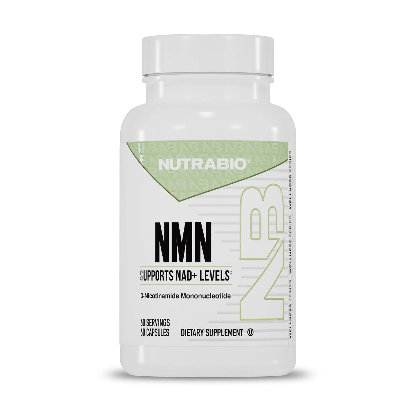 NutraBio NMN - NAD Supplement, Longevity Support, Boost NAD Levels, Increase Cellular Energy, Brain Health, Healthy Aging- 60 Servings- 60 Capsules - Maple Wellness Supplements