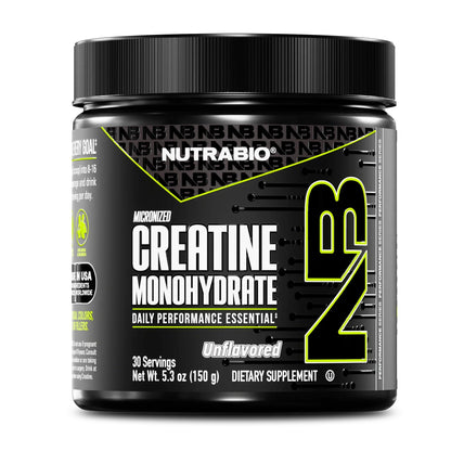 NutraBio Pure Micronized Creatine Monohydrate Powder Supplement, Unflavored, (150 g) - Supports Bulk Muscle Energy, Recovery, and Strength - HPLC Tested Creatine Powder Supplement for Men and Women - Maple Wellness Supplements