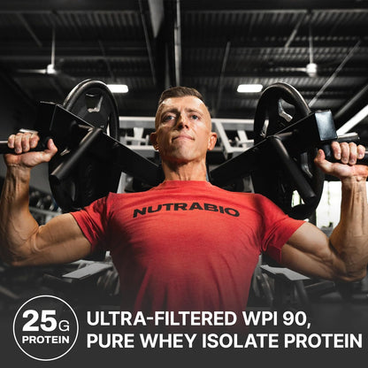 NutraBio Whey Protein Isolate Supplement – 25g of Protein Per Scoop with Complete - Maple Wellness Supplements