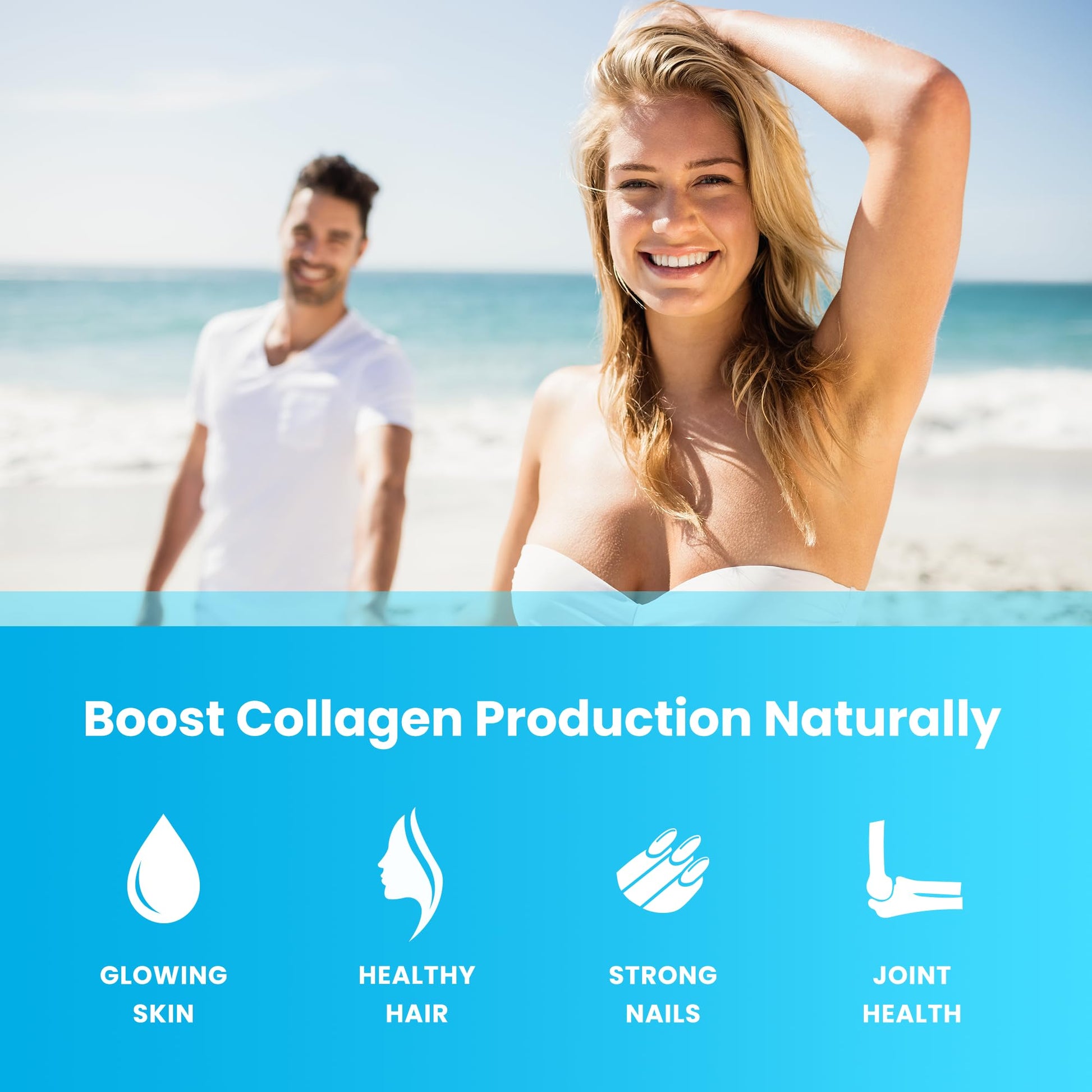 NutraChamps Collagen Boosting Gummies, Collagen Booster Gummy for Natural Collagen Production, Vegan Pectin Supplements Chews for Women & Men, - Maple Wellness Supplements