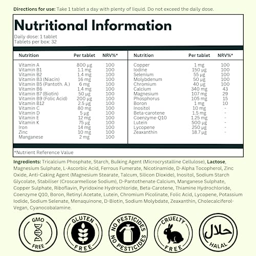 NutraKing Multivitamin Tablets for Women (32 Day Supply) - 31 Multivitamins - Maple Wellness Supplements