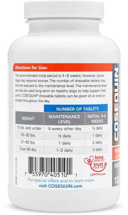 Nutramax Laboratories Cosequin Maximum Strength Joint Health Supplement for Dogs - Maple Wellness Supplements