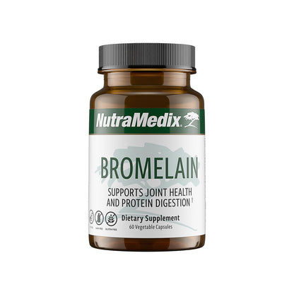 NutraMedix Bromelain Supplements - Proteolytic Enzymes from Pineapple Stems + Bromelain 1,000mg - Designed to Offer Digestion, Exercise and Joint Support - Gluten, Soy and Dairy-Free (60 Capsules) - Maple Wellness Supplements