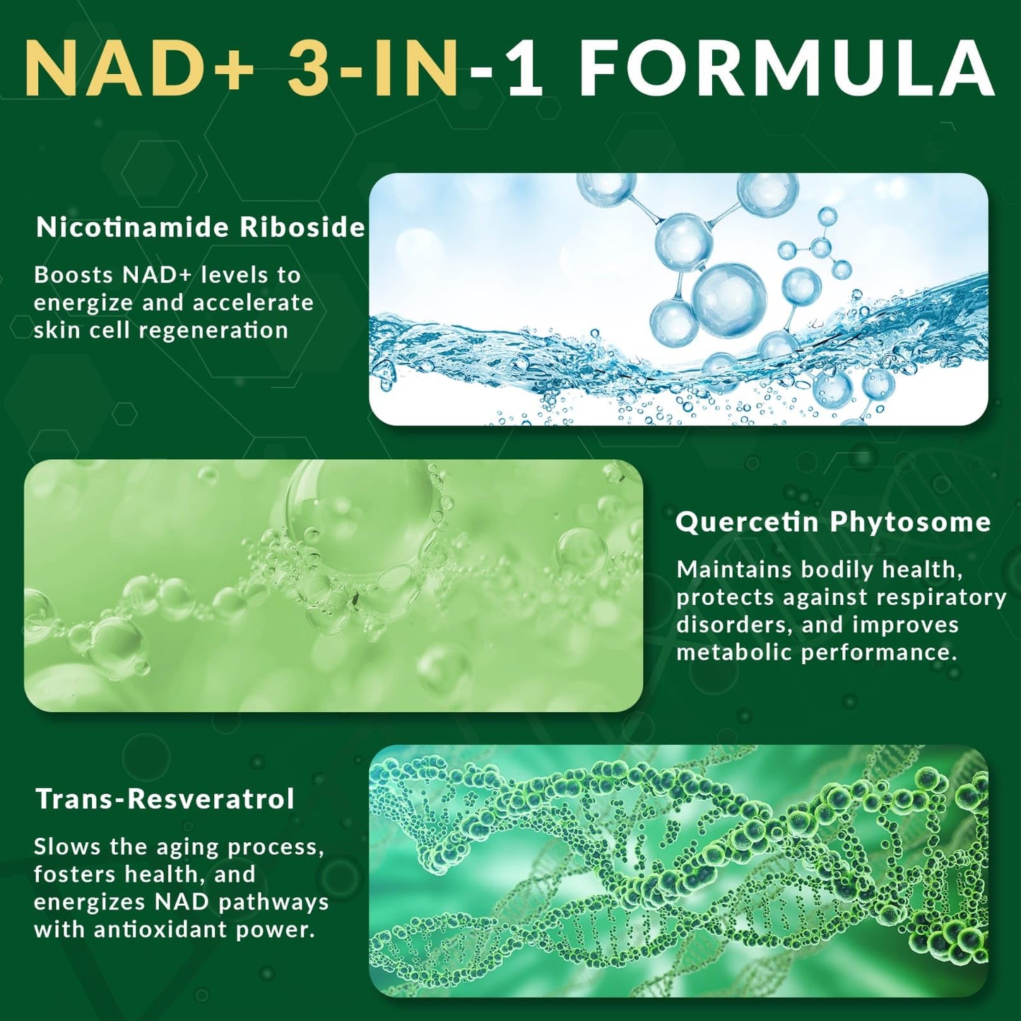 NUTRAONDA Liposomal Nicotinamide Riboside 900mg Resveratrol & Quercetin – NAD Supplement Plus for Anti Aging, Cellular Energy & Improve Health- 80 Capsules - Maple Wellness Supplements