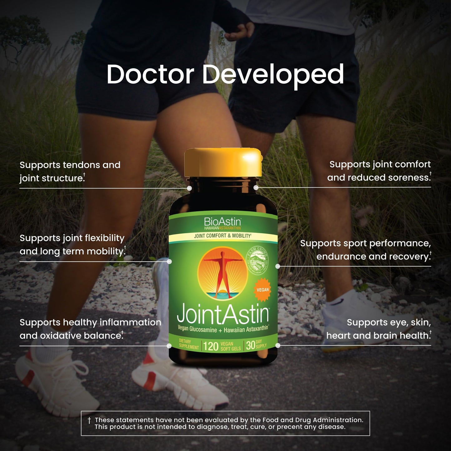 Nutrex Hawaii JointAstin - 12 mg, 120 Softgels - Joint Support Supplement with Glucosamine & BioAstin Hawaiian Astaxanthin - Farm-Direct Antioxidant Supplement Joint, Eye, Skin & Immune System Health* - Maple Wellness Supplements