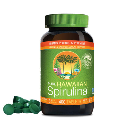 Nutrex Hawaii Pure Hawaiian Spirulina – Vegan Superfood, 500 mg Tablets, Farm Grown in Kona, Non-GMO - Maple Wellness Supplements