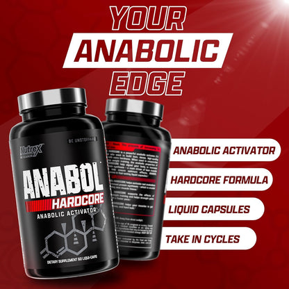 Nutrex Research Anabol Hardcore Anabolic Activator, Muscle Builder and Hardening Agent, 60 Pills - Maple Wellness Supplements