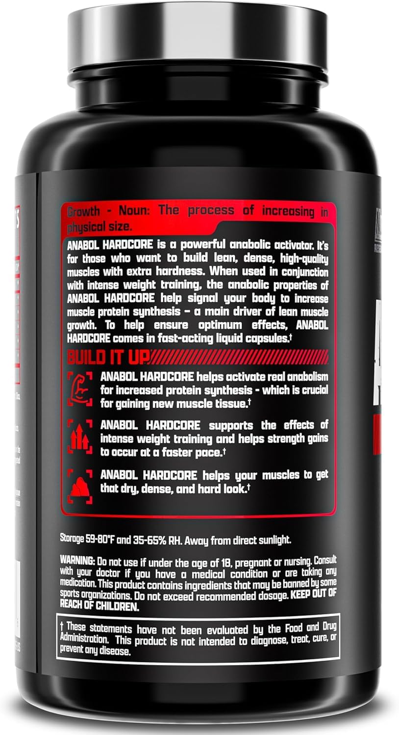 Nutrex Research Anabol Hardcore Anabolic Activator, Muscle Builder and Hardening Agent, 60 Pills - Maple Wellness Supplements