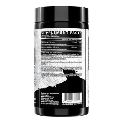 Nutrex Research HMB 1000 MG | Supports Muscle Recovery, Reduce Skeletal Muscle Damage, Increased Strength, Prevent Muscle Loss | 120 Capsules - Maple Wellness Supplements
