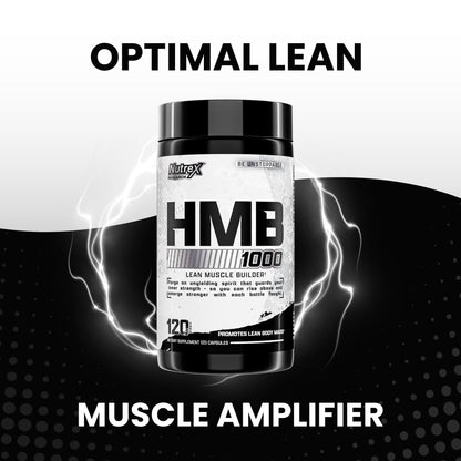 Nutrex Research HMB 1000 MG | Supports Muscle Recovery, Reduce Skeletal Muscle Damage, Increased Strength, Prevent Muscle Loss | 120 Capsules - Maple Wellness Supplements