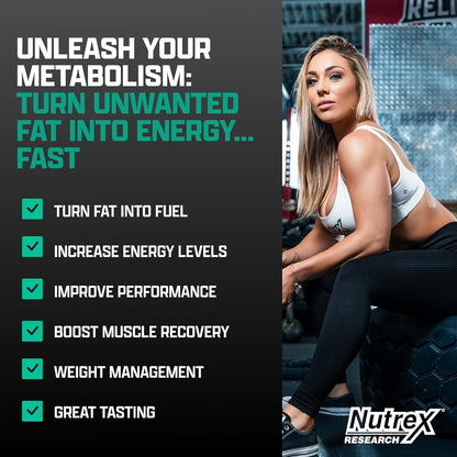 Nutrex Research L Carnitine 3000 - Clinically Dosed L-Carnitine Liquid for Energy, Metabolism & Muscle Recovery - Delicious Strawberry Watermelon - No Sugar, No Carbs - Maple Wellness Supplements