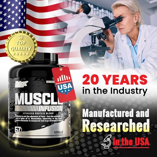 Nutrex Research Whey Protein Powder, Vanilla Muscle Infusion Whey Isolate w/EAA - Maple Wellness Supplements