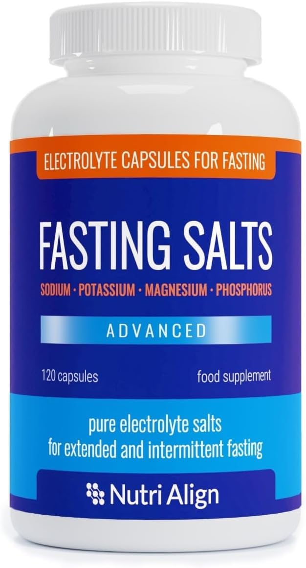 Nutri-Align Fasting Salts Electrolytes Advanced, 120 Capsules | Sodium Potassium Magnesium Phosphorus | Pure Fasting Electrolytes | Sugar Free & Filler Free - Maple Wellness Supplements