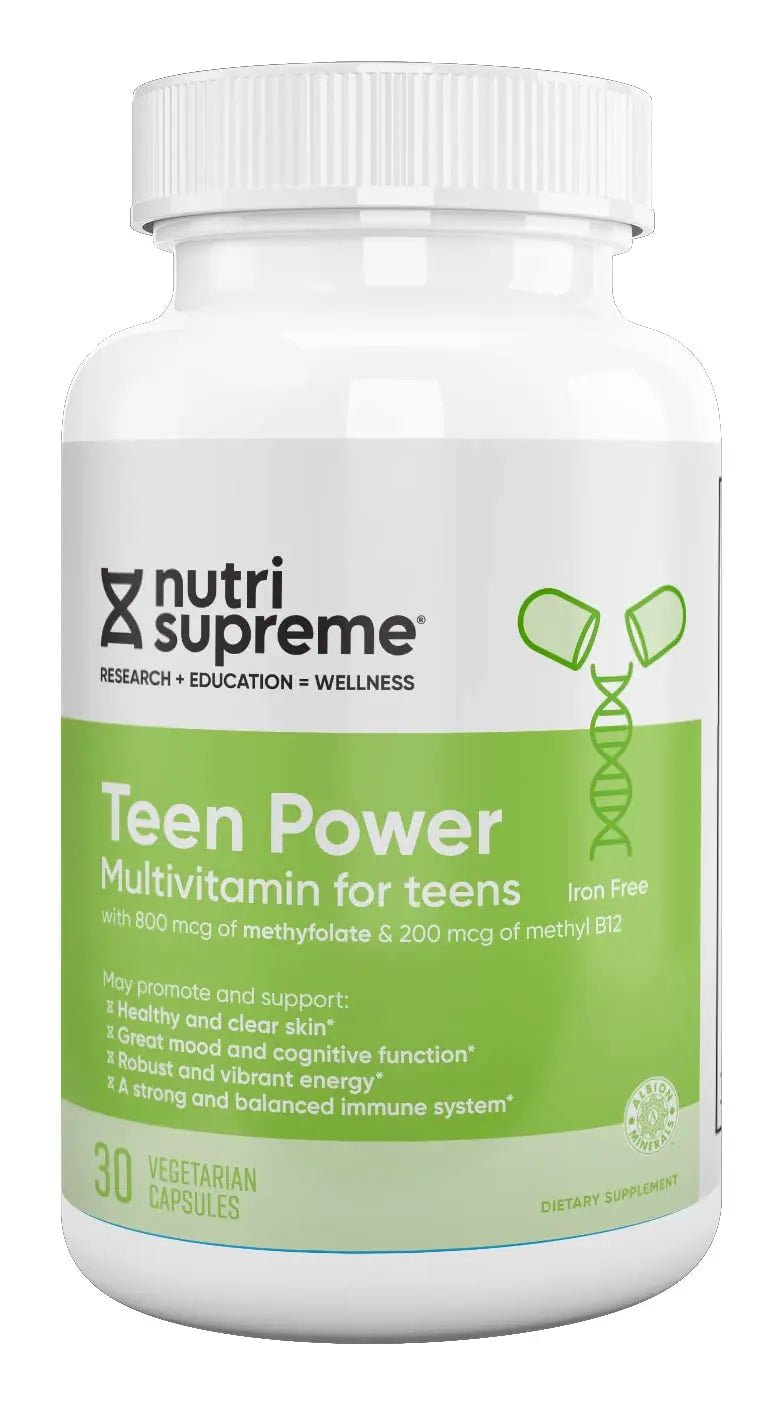Nutri Supreme Teen Multivitamin for Boys and Girls 12-17, Best Kosher One Per Day Teen Vitamins, Formulated for Teen Development - Maple Wellness Supplements