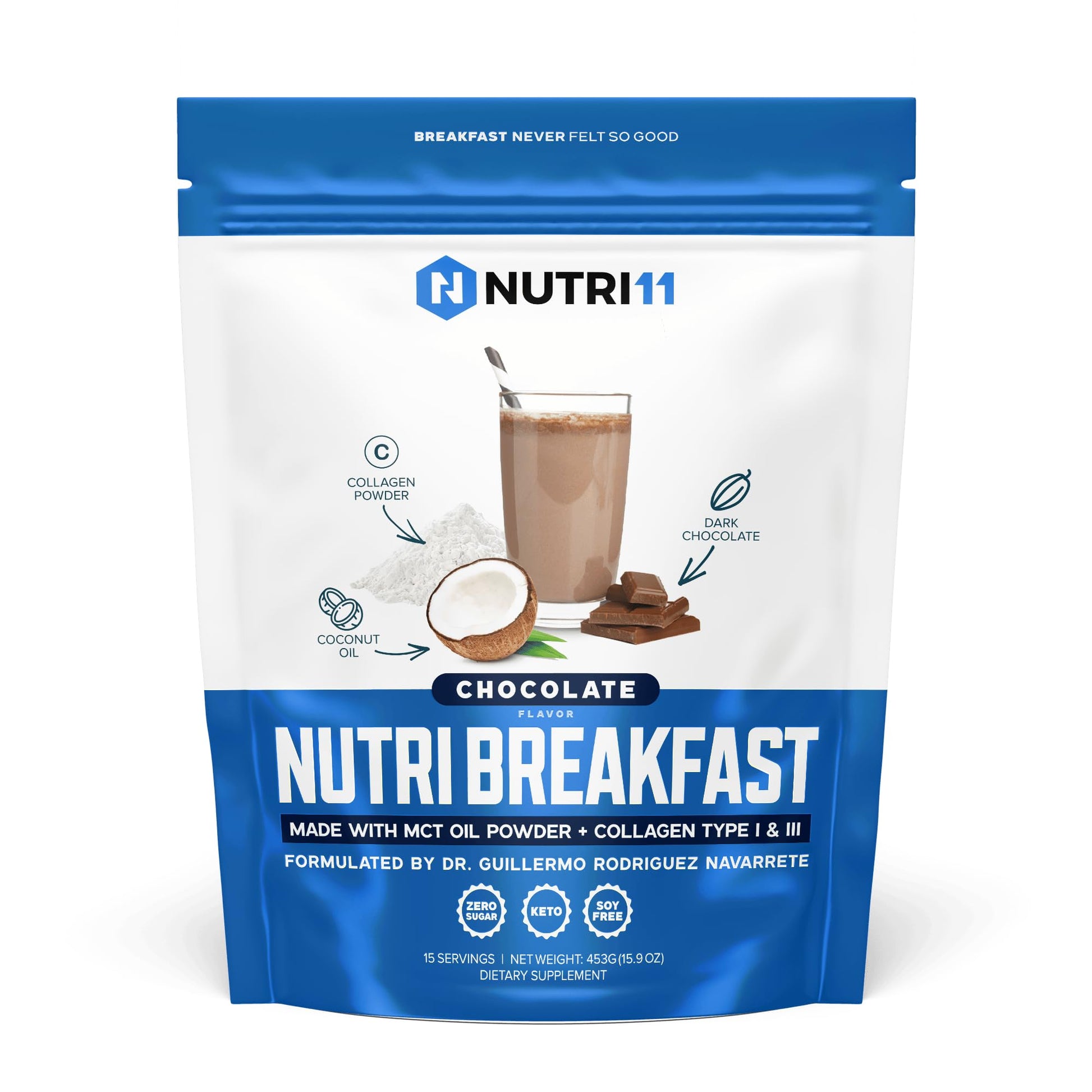 Nutri11 NutriBreakfast Meal Replacement Shakes for Weight Loss - 100% Natural Chocolate - Maple Wellness Supplements