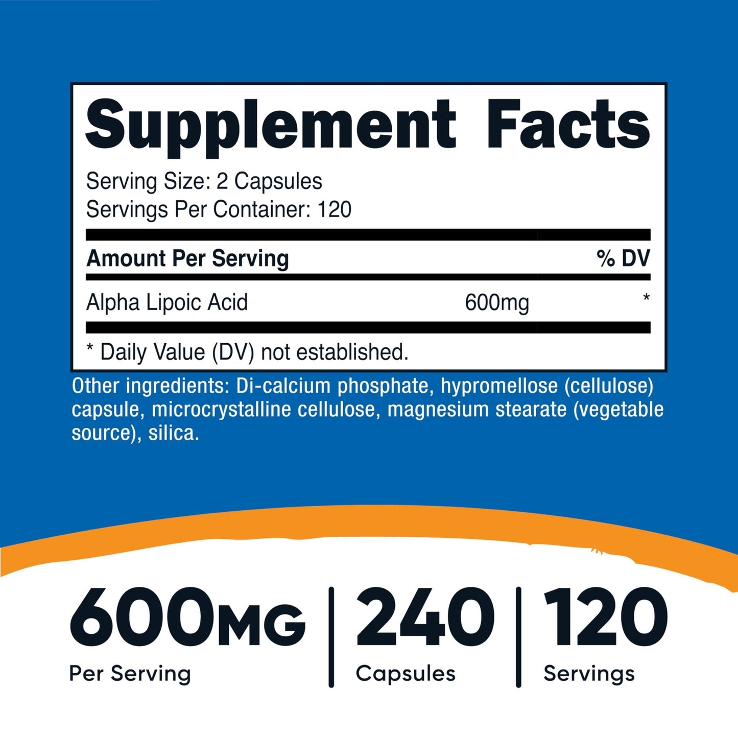 Nutricost Alpha Lipoic Acid 600mg Per Serving, 240 Capsules - Gluten Free, Vegetarian Capsules, Soy Free & Non-GMO - Maple Wellness Supplements