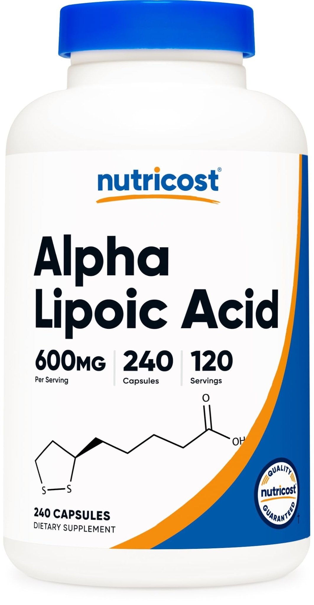 Nutricost Alpha Lipoic Acid 600mg Per Serving, 240 Capsules - Gluten Free, Vegetarian Capsules, Soy Free & Non-GMO - Maple Wellness Supplements