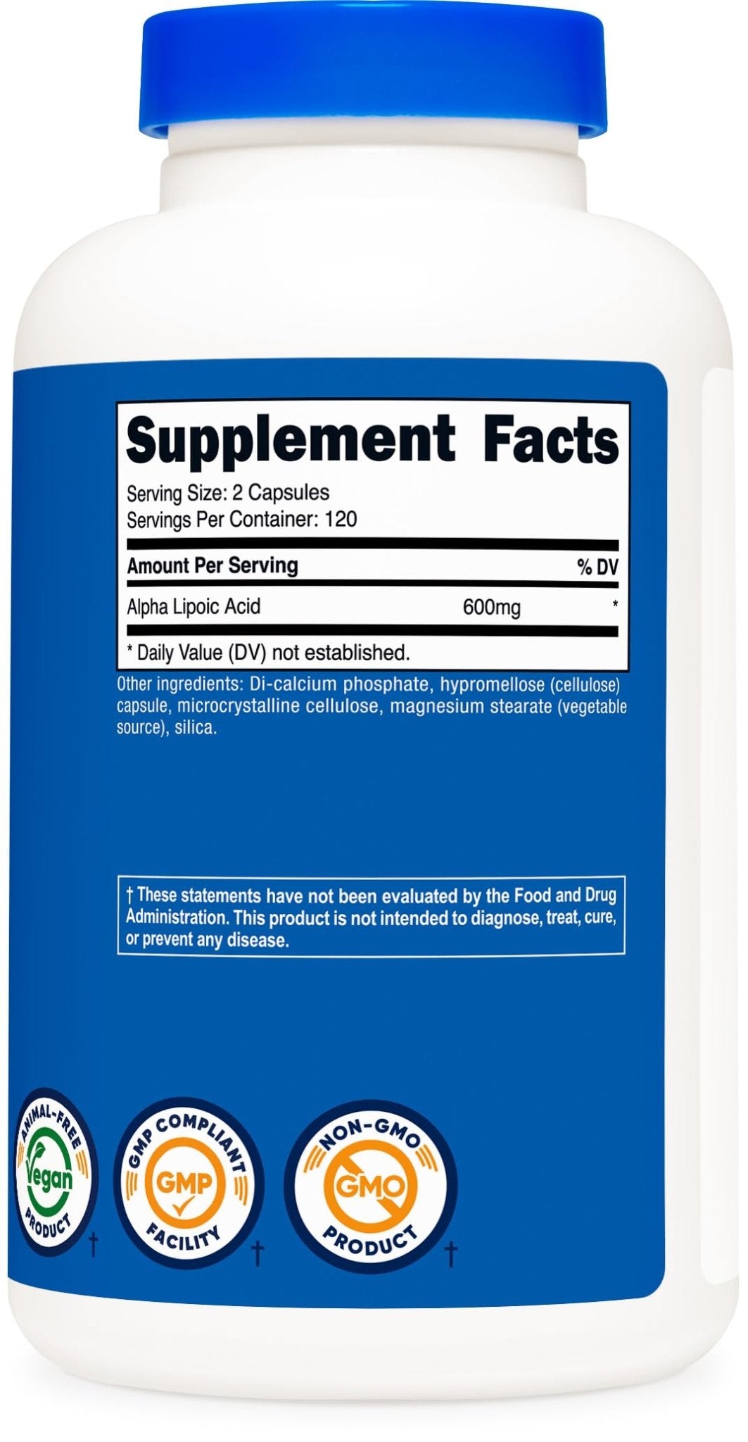 Nutricost Alpha Lipoic Acid 600mg Per Serving, 240 Capsules - Gluten Free, Vegetarian Capsules, Soy Free & Non-GMO - Maple Wellness Supplements