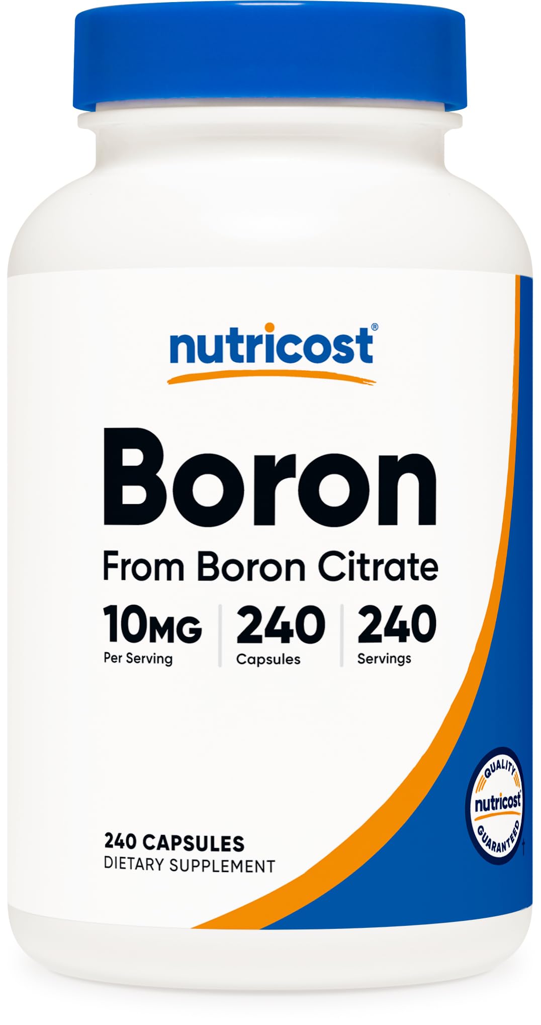 Nutricost Boron Capsules 10mg, 240 Vegetarian Capsules, Gluten Free and Non-GMO - Maple Wellness Supplements