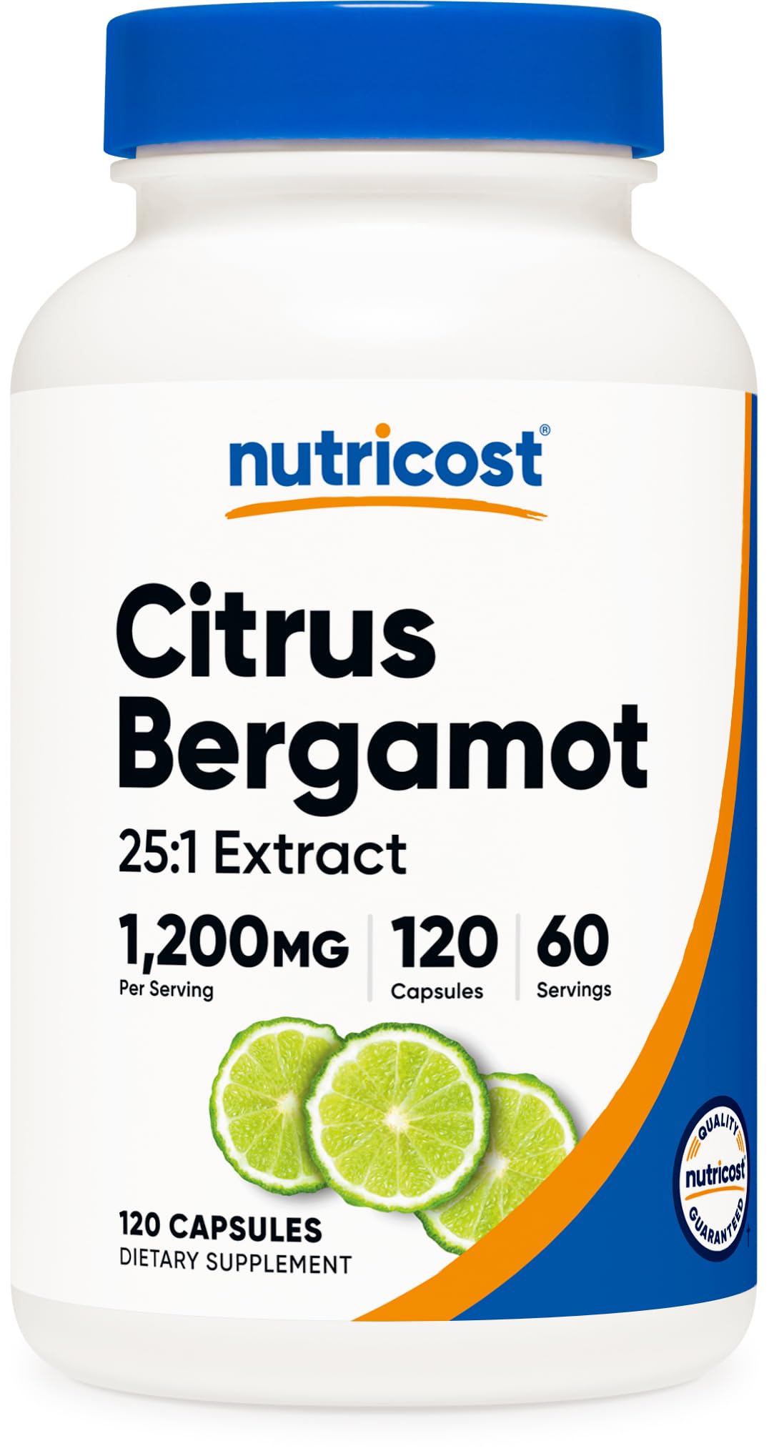 Nutricost Citrus Bergamot Capsules 1,200mg, 120 Capsules - 25:1 Bergamot Extract - 60 Servings, Gluten Free, Vegan & Non-GMO - Maple Wellness Supplements
