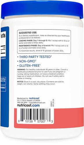 Nutricost Creatine Monohydrate Powder (Watermelon, 500 Gram) - Micronized Creatine - Maple Wellness Supplements