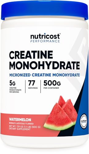 Nutricost Creatine Monohydrate Powder (Watermelon, 500 Gram) - Micronized Creatine - Maple Wellness Supplements