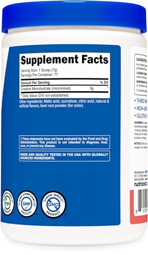 Nutricost Creatine Monohydrate Powder (Watermelon, 500 Gram) - Micronized Creatine - Maple Wellness Supplements