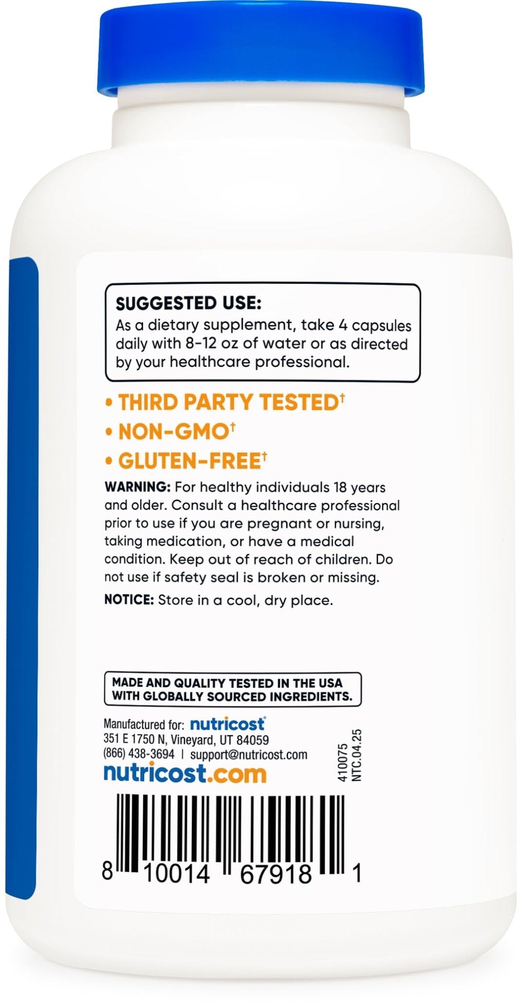 Nutricost D-Aspartic Acid (DAA) Capsules 3000mg Per Serving (180 Capsules) - Non-GMO - Maple Wellness Supplements